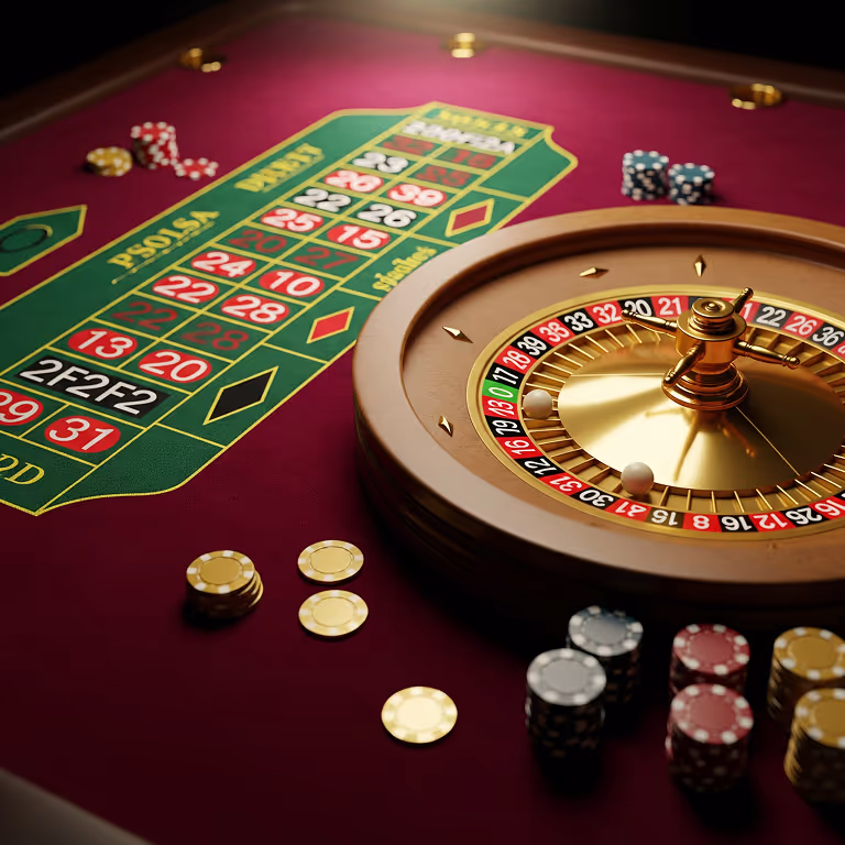 Rainbet Casino featuring a roulette wheel surrounded by coins and a glowing light.
